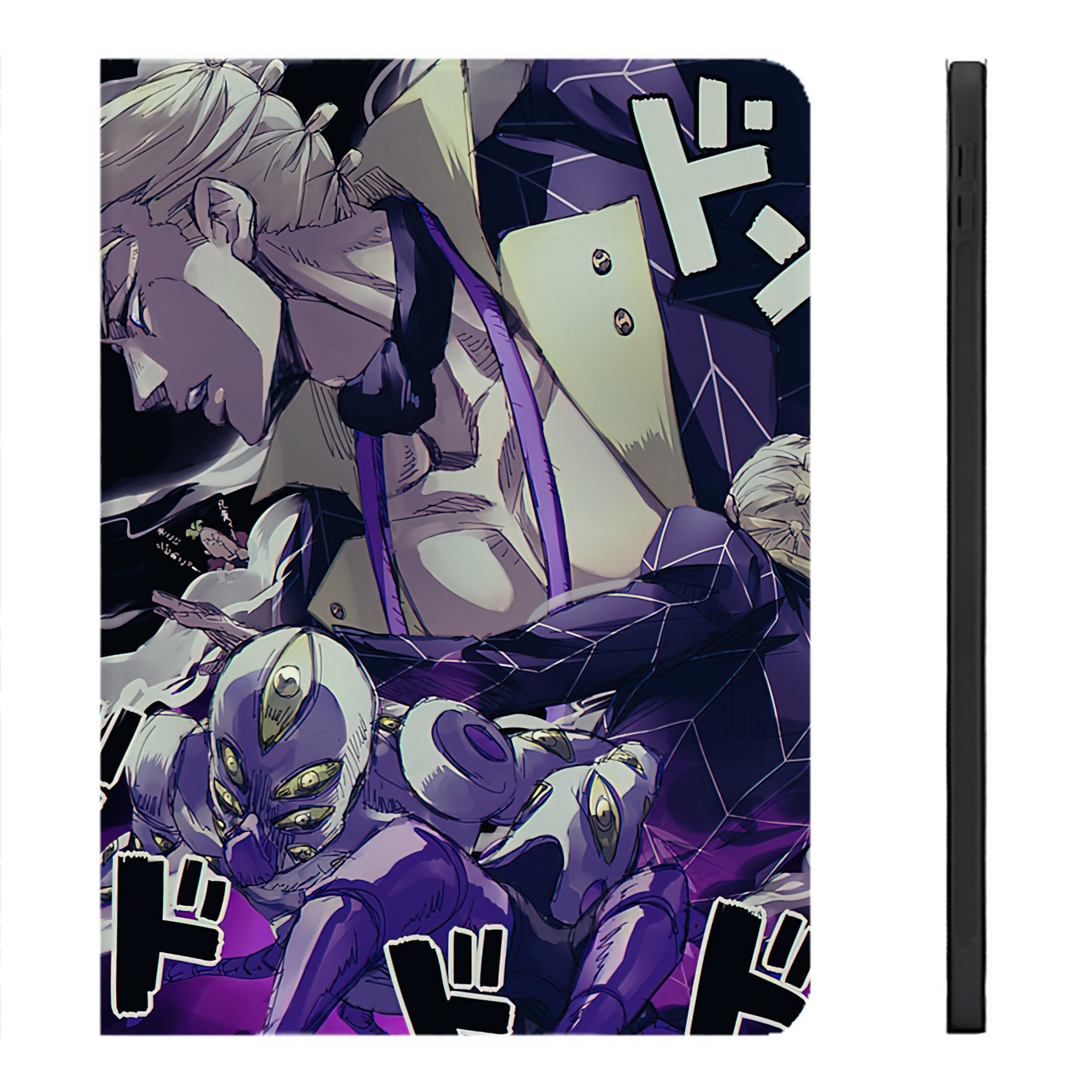 （画像用） ジョジョの奇妙な冒険 JoJo's Bizarre Adventure IPadケース ペンホルダー付き ブックスタイルデザイン